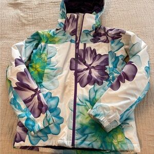 North face Floral Patterned Hooded Snowboarding Jacket S